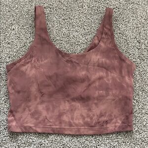Oalka Mauve Tie Dye Crop Top Bra Size Medium